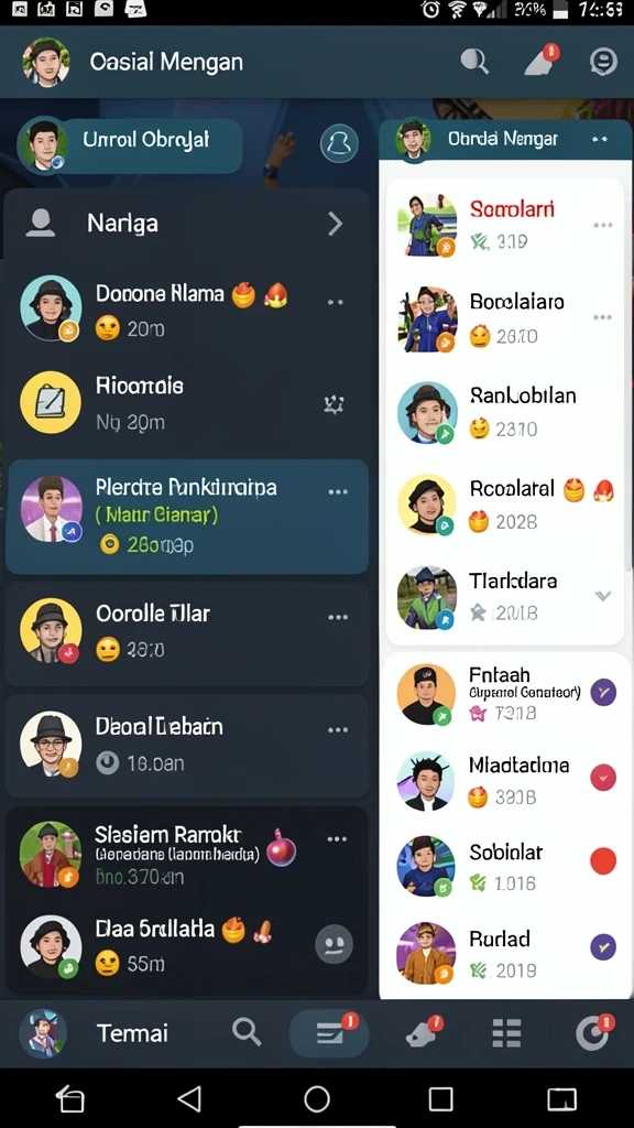 Statistik permainan yang jelas dan informatif.