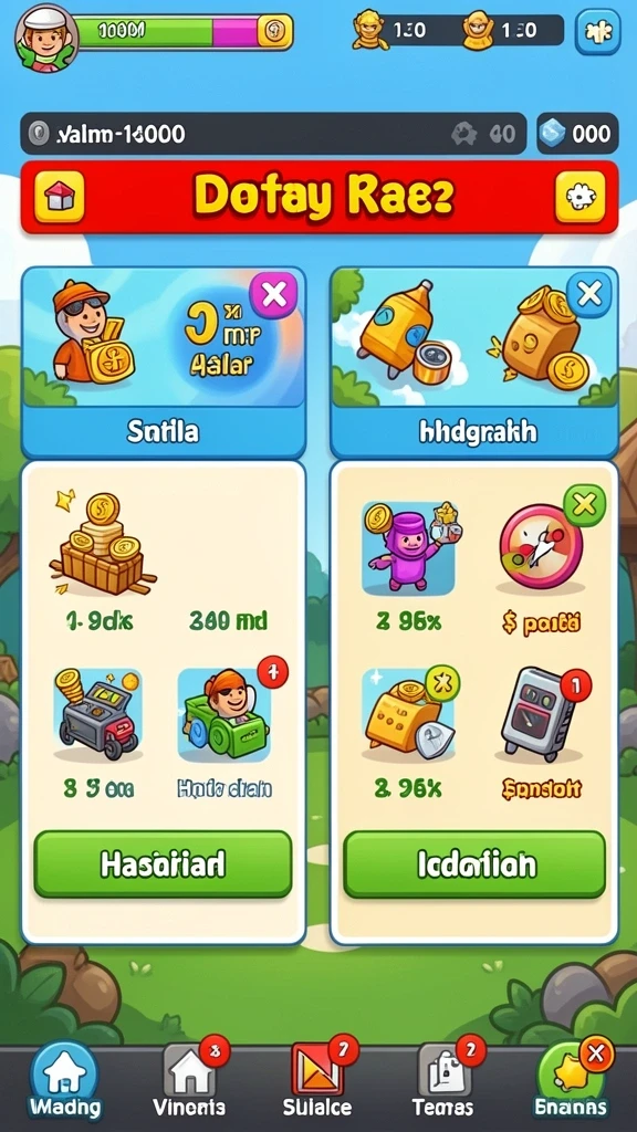 Tampilan karakter yang unik dan beragam.