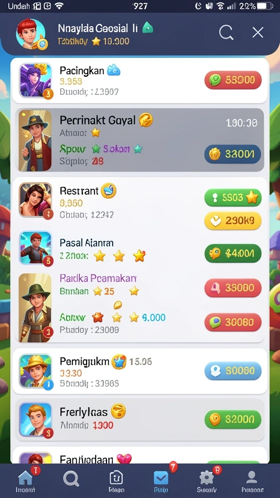 Fitur multiplayer yang memungkinkan bermain dengan teman.