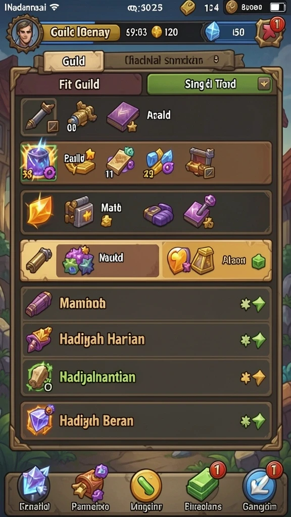 Misi harian dengan reward menarik untuk pemain.