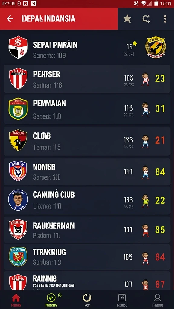 Tangkapan layar memperlihatkan pilihan karakter yang beragam.