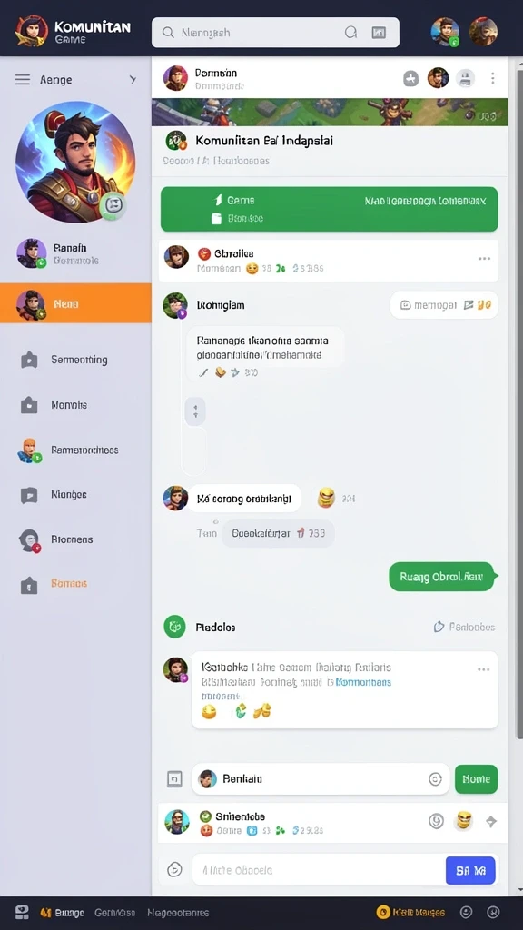 Tampilan menu utama yang menarik dan informatif.