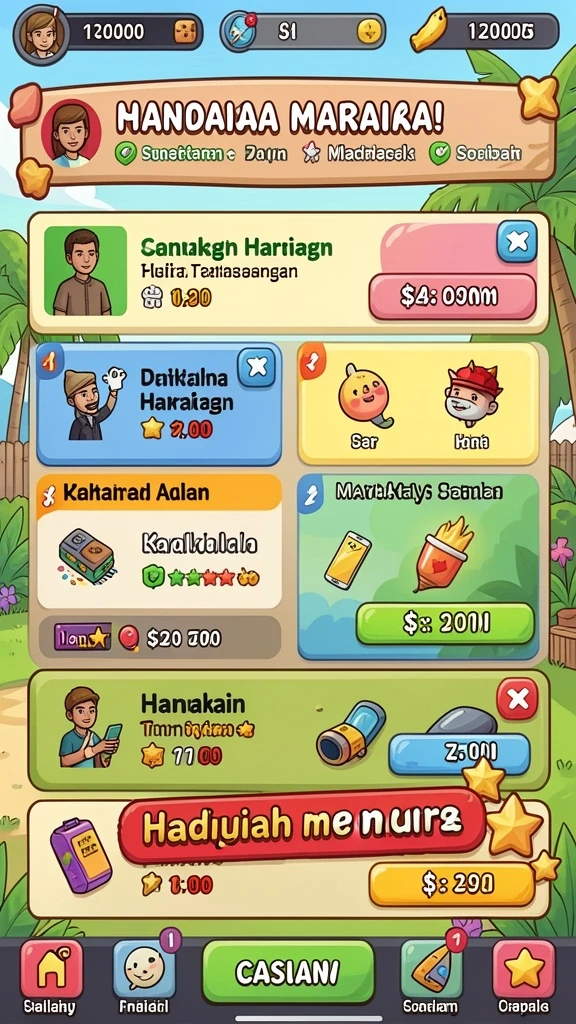 Tantangan baru setiap minggu untuk menjaga keseruan.
