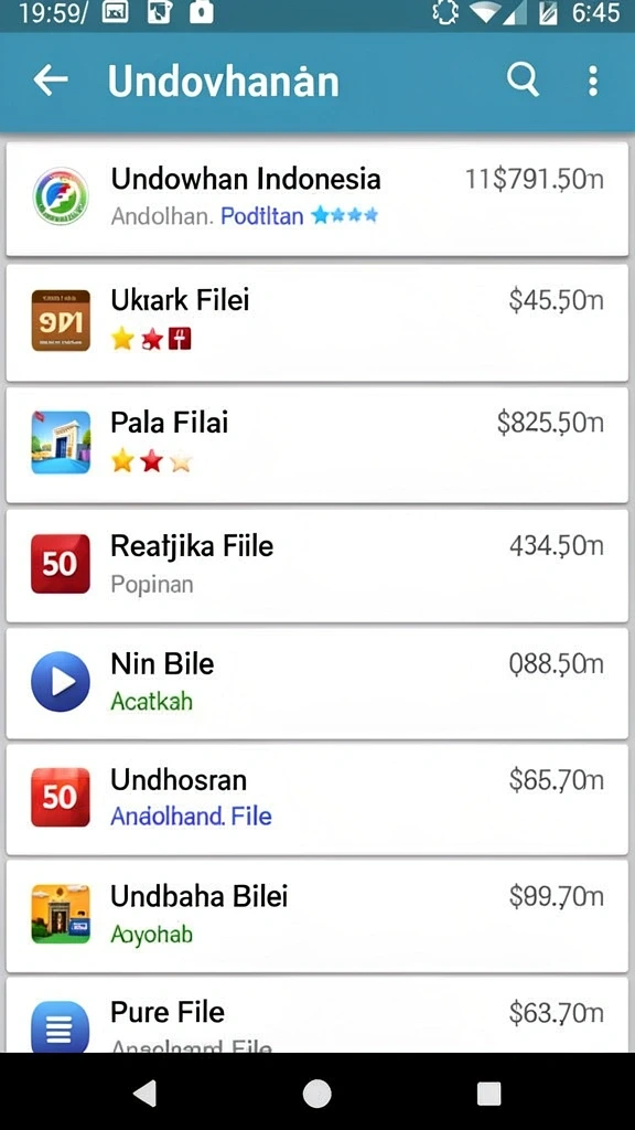 Menu level yang beragam dan menantang.
