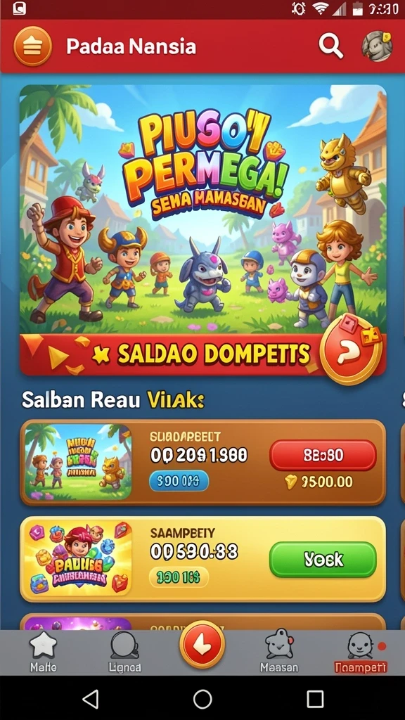Tampilan awal yang menarik dan penuh warna.