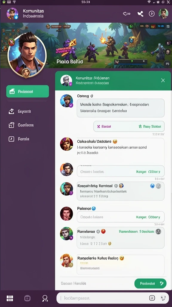 Screenshot dari mode permainan yang berbeda untuk variasi.