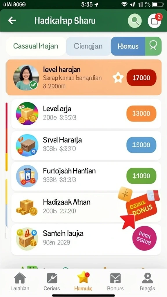 Tampilan antarmuka MELODY77 yang menarik.