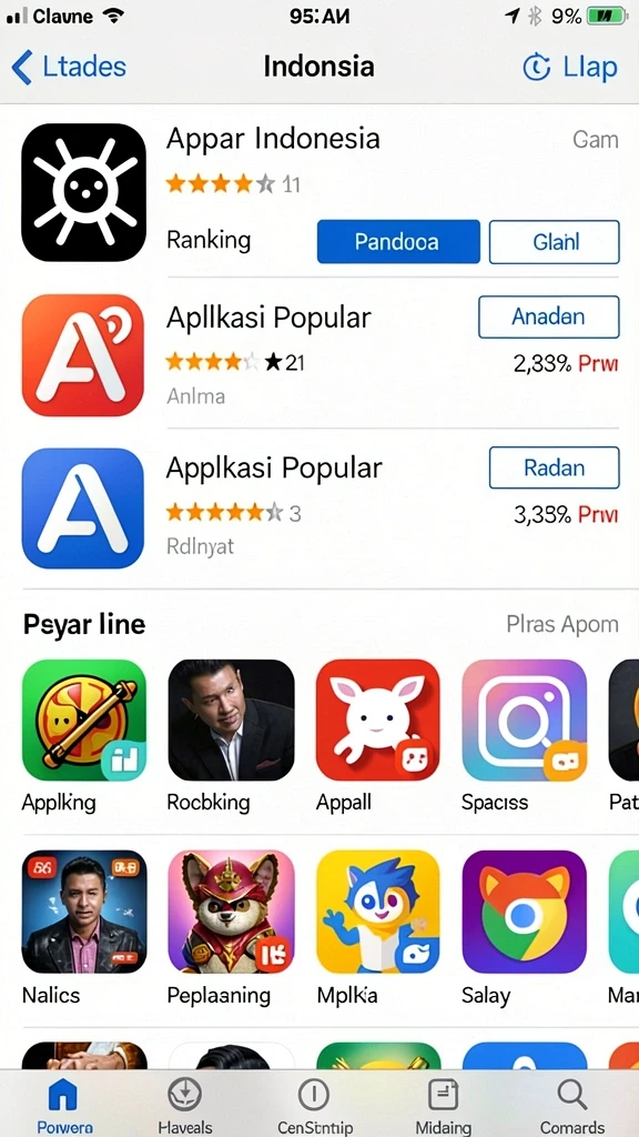 Tangkap layar dari level pertama yang penuh warna.