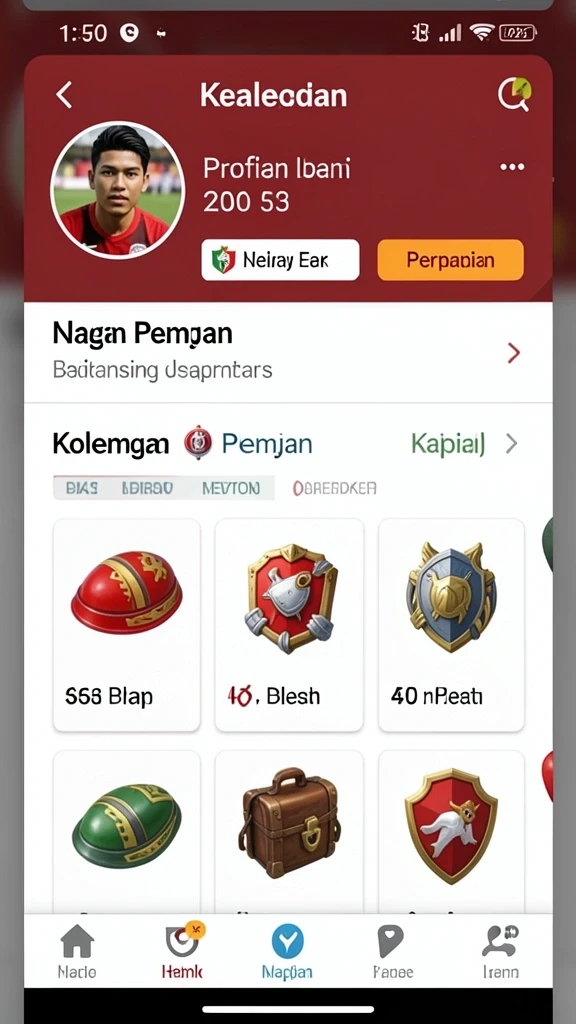 Karakter dengan kostum unik dan desain yang menarik.