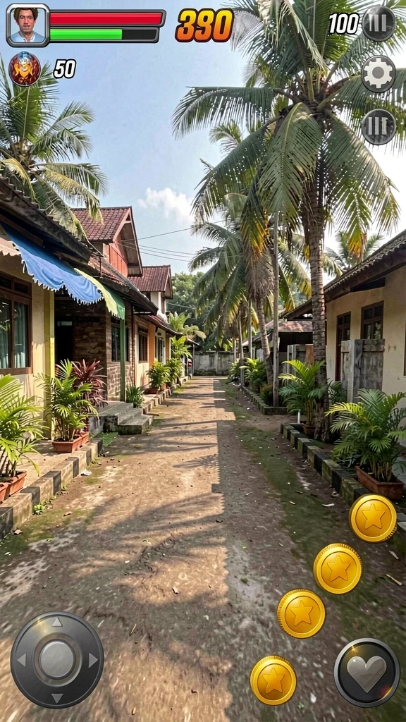 Lingkungan permainan yang indah dan detail yang menakjubkan.